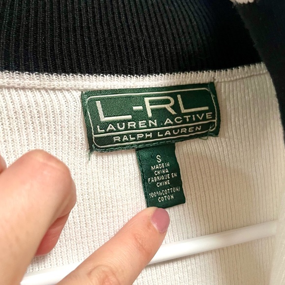 VTG Ralph Lauren Sport Turtleneck Ribbed Quarterzip size Small - Picture 4 of 7